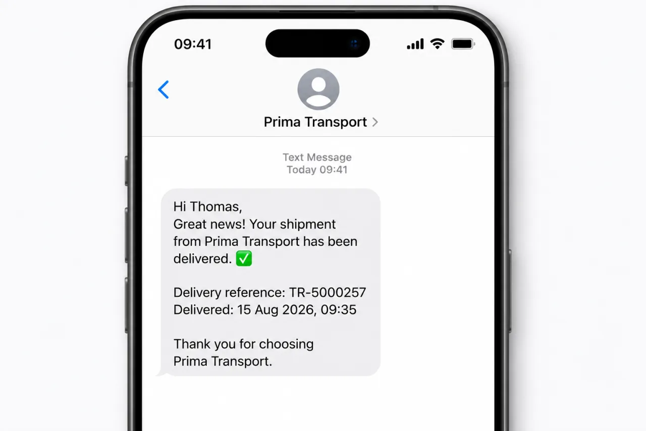 SMS and email notices